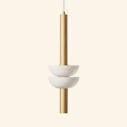 Volterra Lampa wisząca Gemelli alabaster / fairy dust