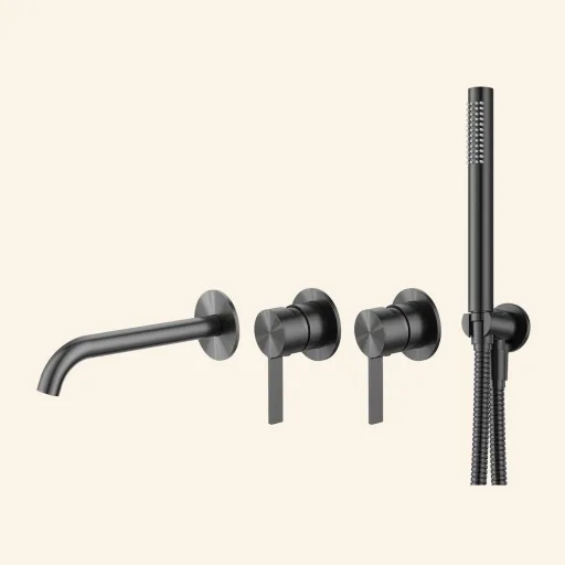 Alfa Flat 42 bateria wannowa podtynkowa 4-otwory wylewka 180 kolor Nocturn Blade