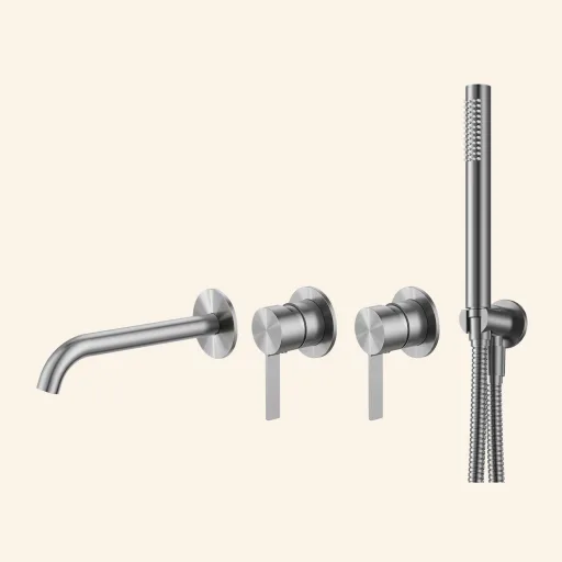 Alfa Flat 42 bateria wannowa podtynkowa 4-otwory wylewka 180 kolor Sky Reflect