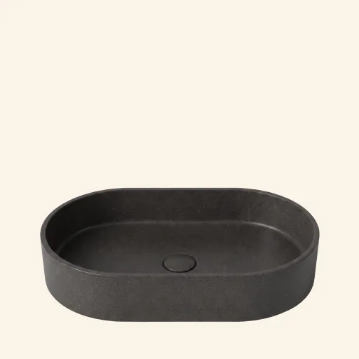 Konkrit Umywalka nablatowa 60x35x12 Black Sand