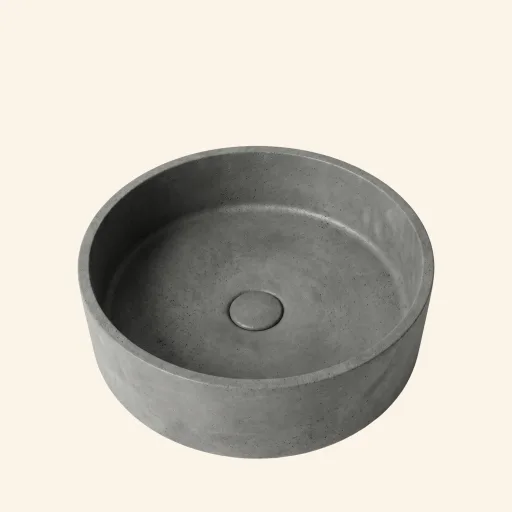 Konkrit Umywalka nablatowa 39x39x12 Grey