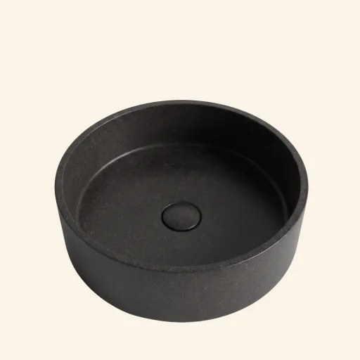 Konkrit Umywalka nablatowa 39x39x12 Black Sand
