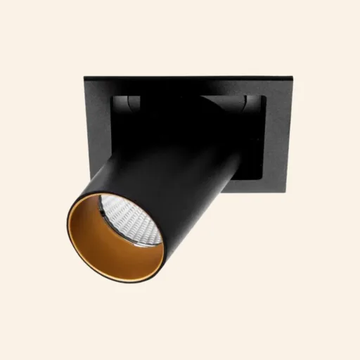 MR HIDE SQUARE LED, oprawa wpuszczana, kolor czarny